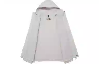 The North Face Logo Print Windbreaker Jacket Grey