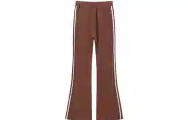 CHUU Letter Print High Waist Flared Pants