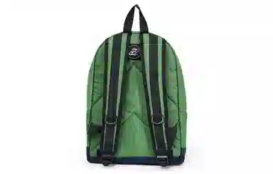 MYEDITION Vintage Colorblock Backpack Green
