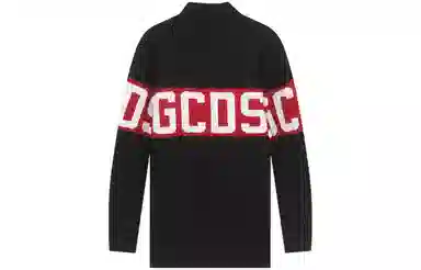 GCDS FW22 Logo Turtleneck Sweater Black