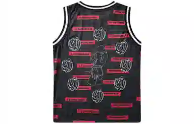 FireMonkey Cartoon Print Basketball Vest Black