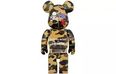 BE@RBRICK x BAPE MASTERMIND VS BAPE Yellow Camo
