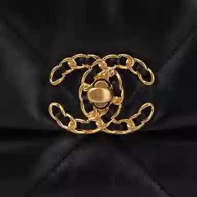 CHANEL 19 Bag Small Black Lambskin Double Chain