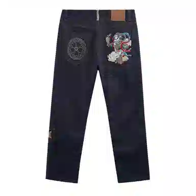 oniarai Embroidered Straight Jeans