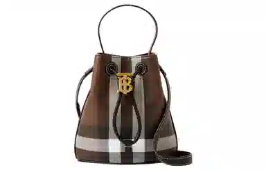 Burberry TB Mini Bucket Bag Deep Birch Brown