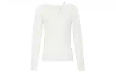 美洋 纯色混纺镂空长袖针织衫 女款