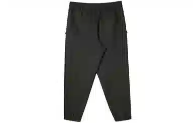 速写 牛仔拼接束脚针织休闲裤 男女同款