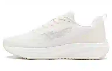 特步 柔软舒适 防滑耐磨减震 低帮 跑步鞋 帆白