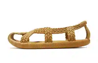 Baijingfang Retro Soft Sole Sandals Yellow