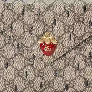 Gucci Strawberry Chain Wallet