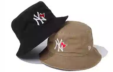 New Era MLB Embroidered Heart Cotton Bucket Hat
