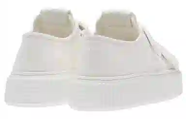 Miu Miu Denim Velcro Sneakers White