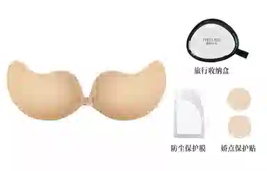 弗利少女 加粘杯婚纱乳贴隐形无痕聚拢前扣胸贴小胸变大 女款