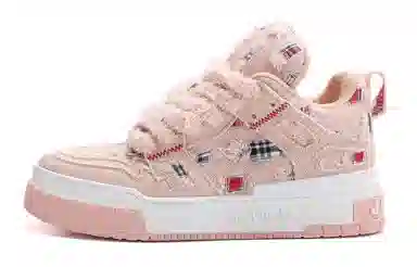 Jifffly Denim-Tartan Sneakers