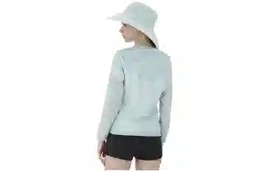 探路者 纯色户外轻薄透气连帽皮肤衣 女款