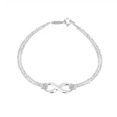 Tiffany & Co. Double Chain Bow Bracelet Silver
