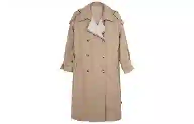 小镇姗姗 纯色双排扣风衣 女款