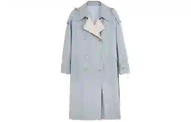 小镇姗姗 纯色双排扣风衣 女款