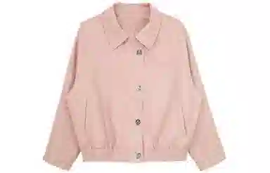 小镇姗姗 纯色休闲长袖宽松夹克外套 女款