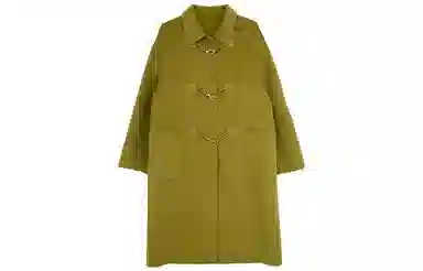 小镇姗姗 纯色双面呢中长款大衣 女款