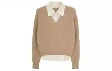 小镇姗姗 假两件修身长袖针织衫 女款