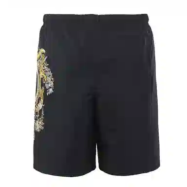 Versace SS23 Printed Drawstring Shorts Black