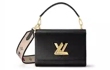 Louis Vuitton Twist Epi Medium Shoulder Bag Black
