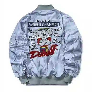 杜汉 男女同款 重工刺绣飞行员夹克防摔耐磨摩托车 骑行服