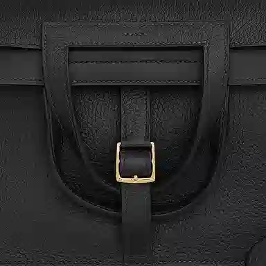 HERMES Halzan 25 Clemence Noir