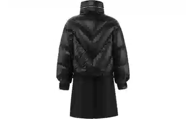 波司登 亮面风衣可脱卸鹅绒长款羽绒服 女款 黑色