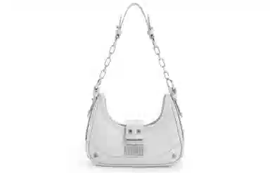 Charles & Keith Canvas Chain Shoulder Bag