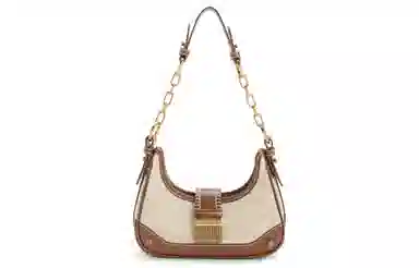 Charles & Keith Canvas Chain Shoulder Bag