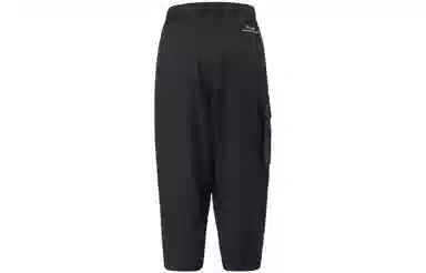 中国李宁 大地无痕 纯色束脚休闲裤 男款 黑色