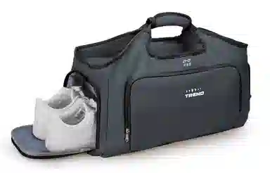 轻骑者 潮流大容量运动健身游泳便携旅游外出露营内置干湿分离独立鞋仓 织物 旅行包斜挎包健身包 大号 男女同款情侣款 米白