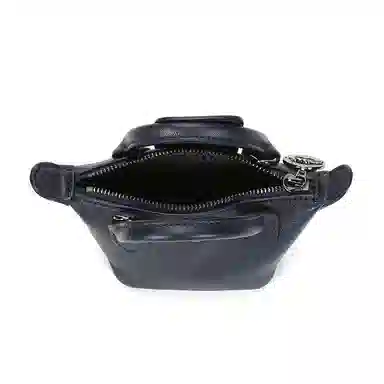 LONGCHAMP Le Pliage Cuir Mini Navy