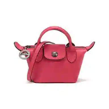 Longchamp Le Pliage Cuir Mini Red