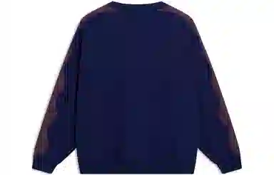 中国李宁 字母刺绣罗纹拼色宽松套头卫衣 男女同款