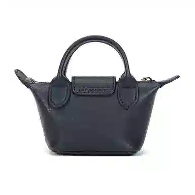 LONGCHAMP Le Pliage Cuir Mini Navy
