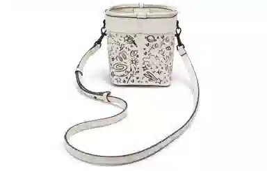 Charles & Keith Bucket Bag Cream/Navy/Green