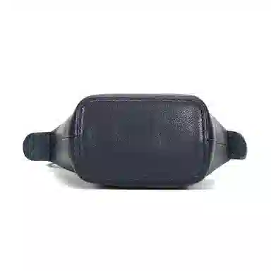 LONGCHAMP Le Pliage Cuir Mini Navy