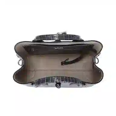 Longchamp Roseau Medium Metallic Grey