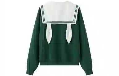 东鲸岁时记 小兔子装饰撞色休闲卫衣 女款 小兔子卫衣