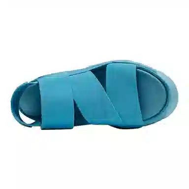 Y-3 Cross Strap Slides Blue