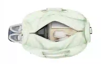 轻骑者 潮流大容量运动健身游泳便携旅游外出露营内置干湿分离独立鞋仓 织物 旅行包斜挎包健身包 大号 男女同款情侣款 米白