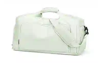 轻骑者 潮流大容量运动健身游泳便携旅游外出露营内置干湿分离独立鞋仓 织物 旅行包斜挎包健身包 大号 男女同款情侣款 米白