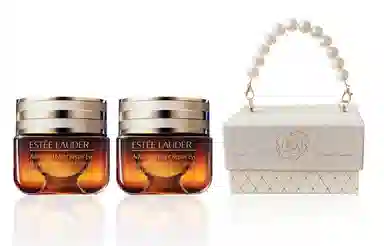 雅诗兰黛 第五代小棕瓶抗蓝光熬夜眼霜 轻奢珍珠小香风礼盒 紧致改善眼部暗沉