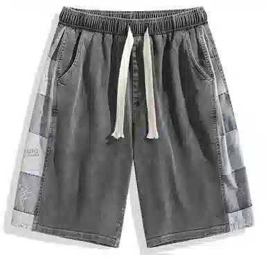 FIDO DIDO Retro Checkered Denim Shorts