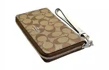 COACH Zip Around 19 Classic Canvas Cardholder