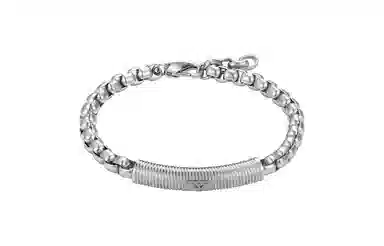 Armani Silver Cuban Chain Bracelet