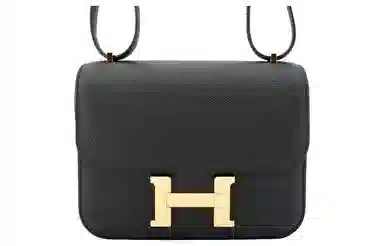 HERMES Constance Mini 19 Epsom Noir